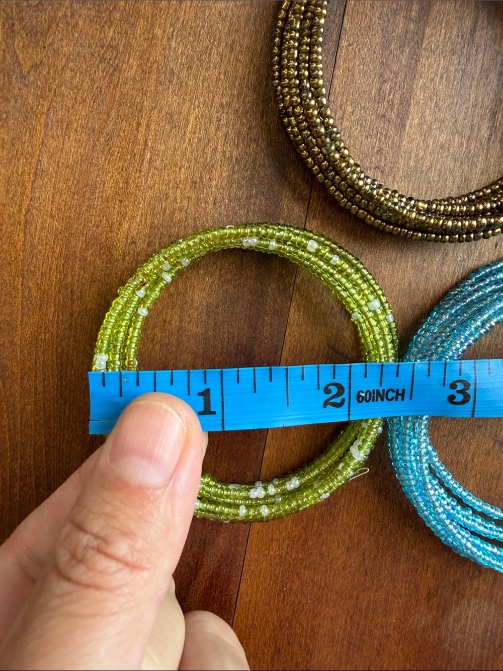 Vintage set of 5 beaded bracelets